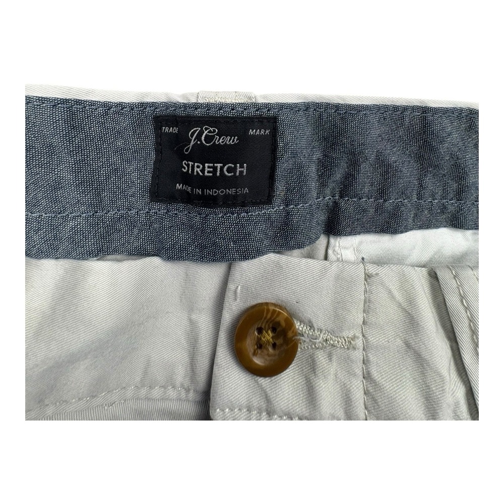 J.Crew Stretch Chino Shorts Mens 29 Light Stone Gray Flat‎ Front 9" Inseam - Picture 5 of 8